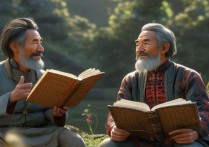 两个男人坐在石头上打一成语
