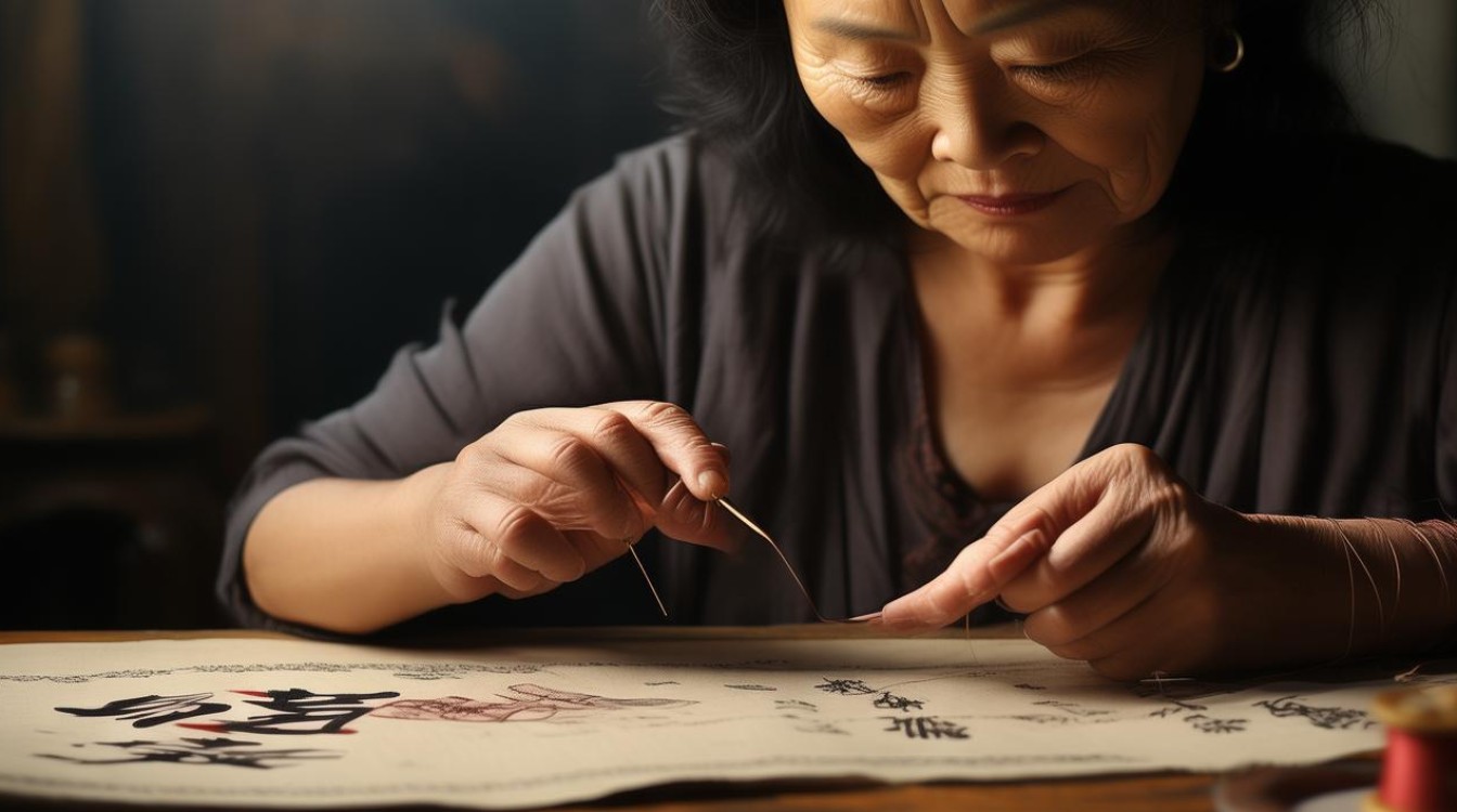 一手拿针一手拿线打一成语