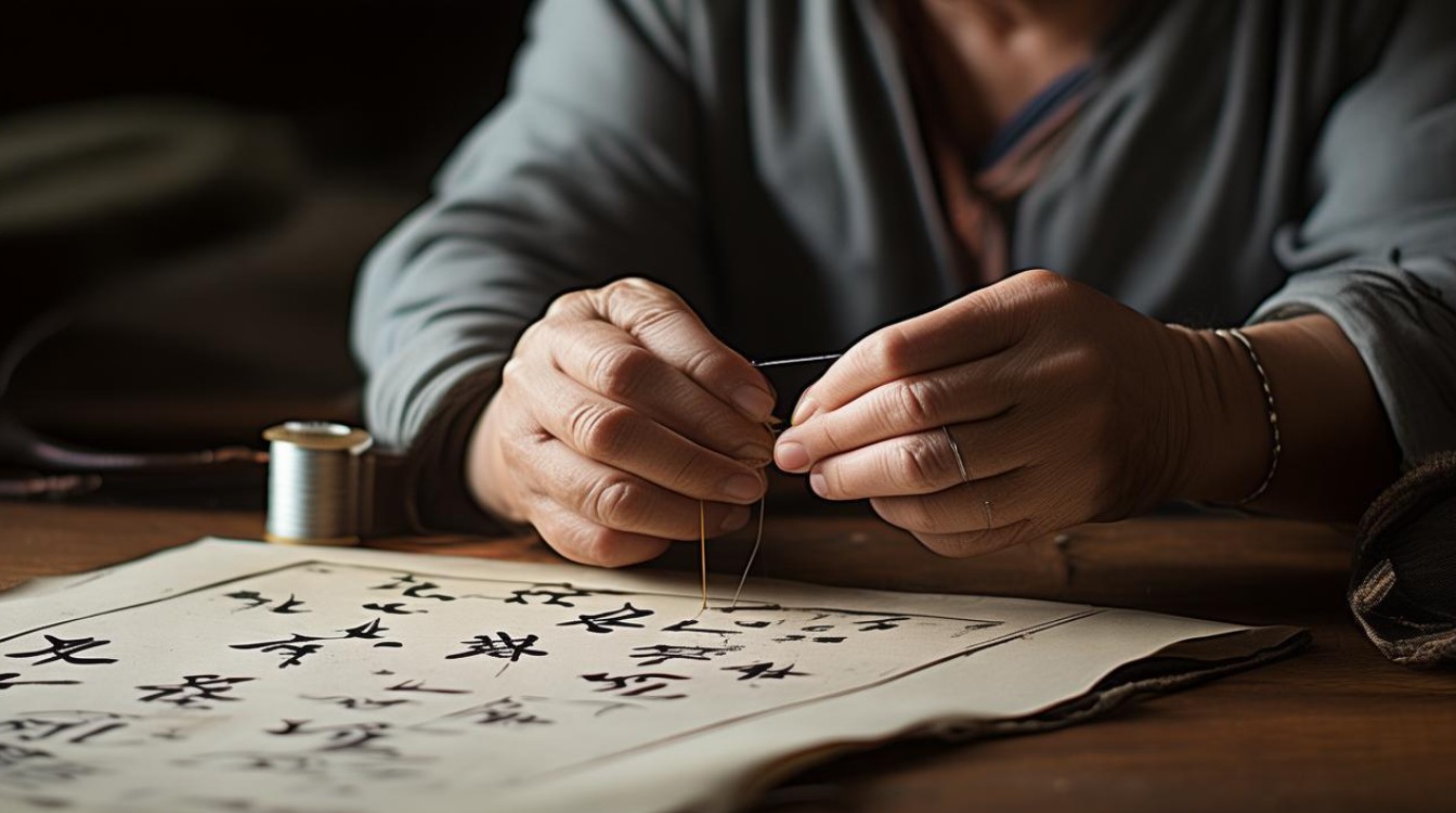 一手拿针一手拿线打一成语