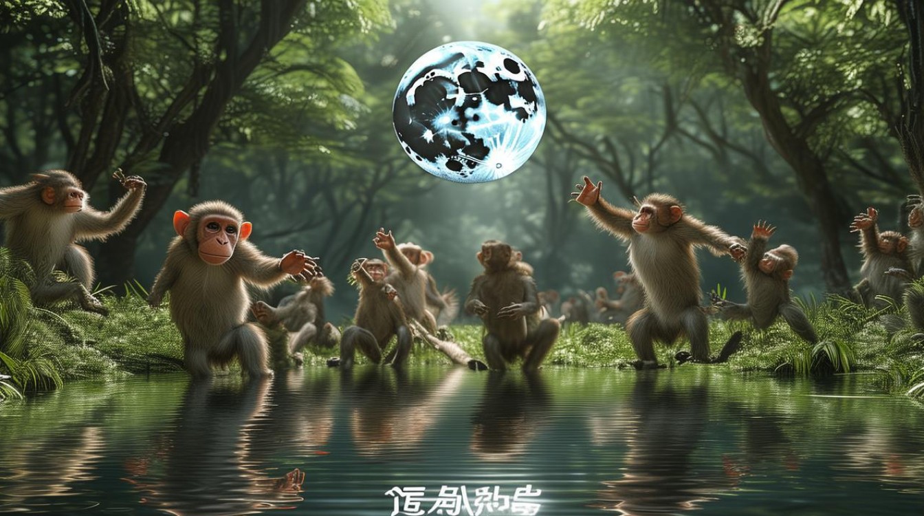 猴子捞月亮 空忙一场