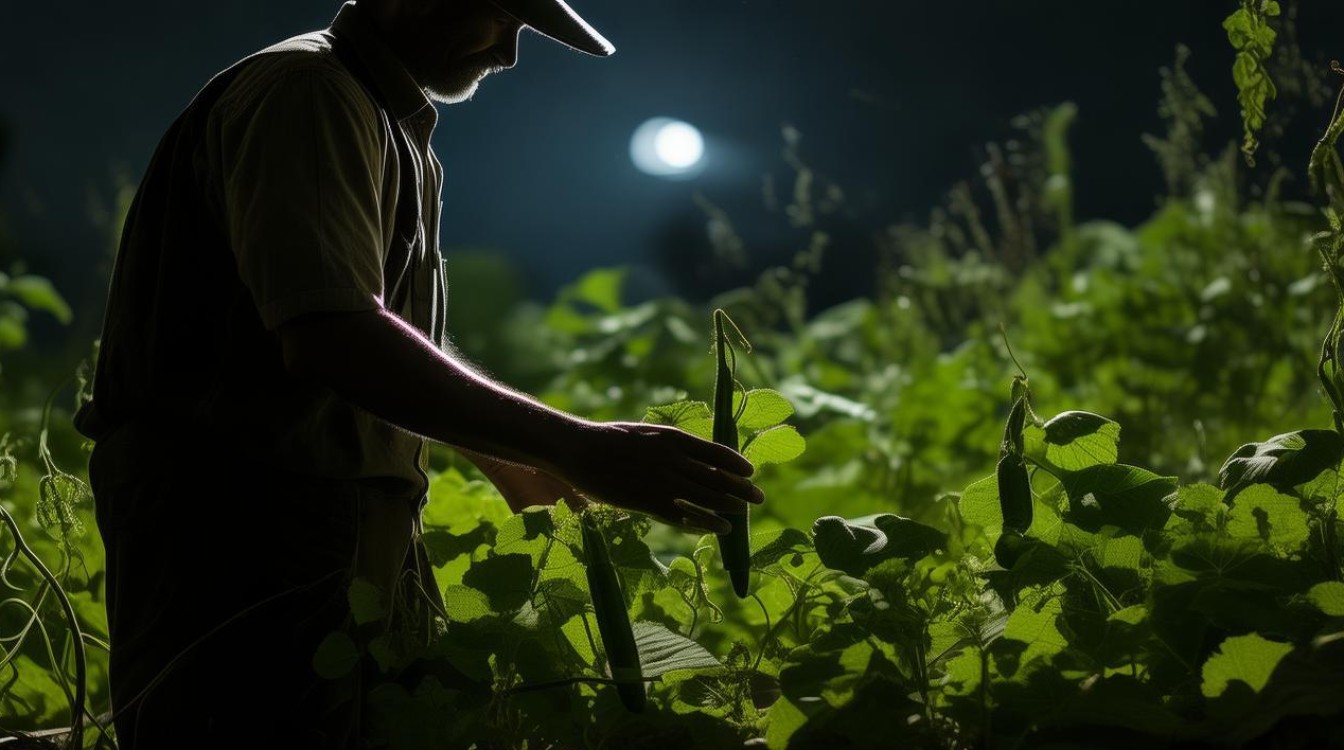 黑夜里摘黄瓜 不分老嫩