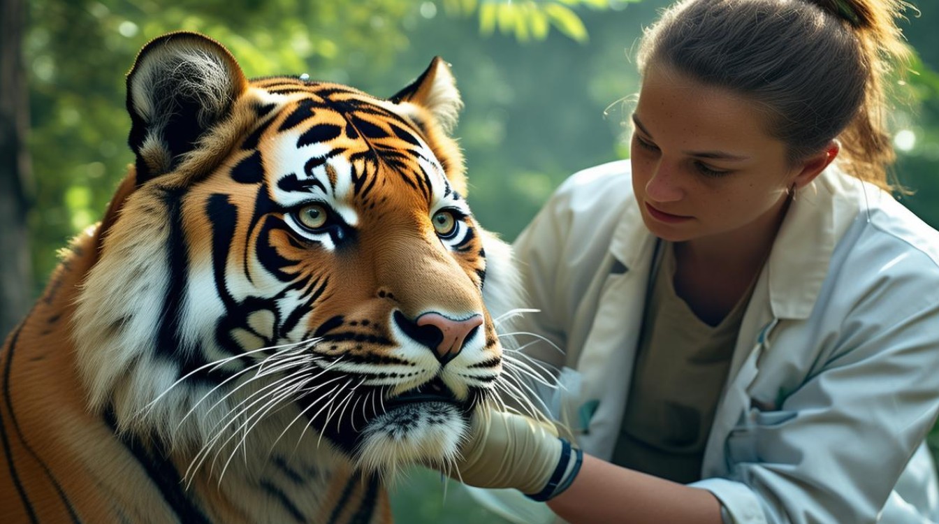 给老虎医病 提心吊胆