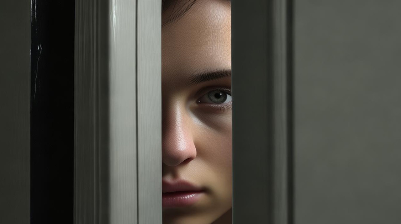 隔着门缝看人 把人看扁了