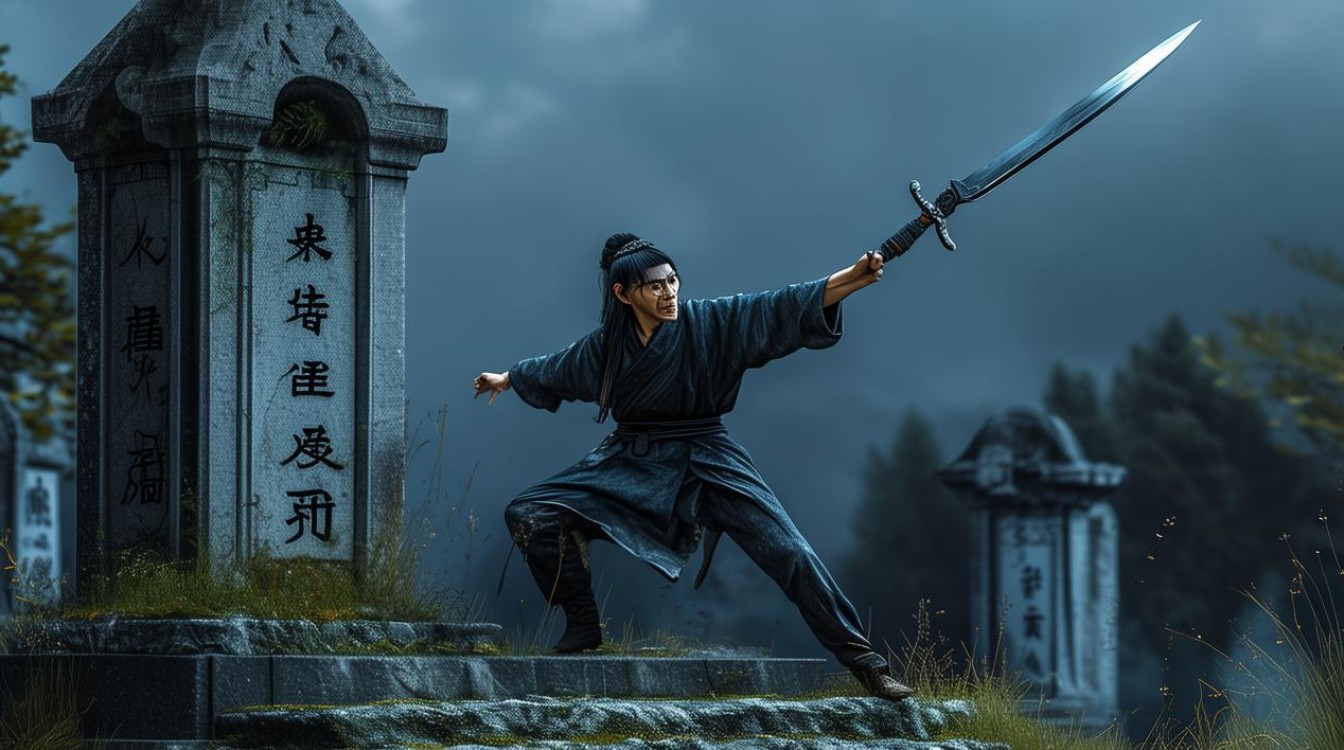 坟头上耍大刀 吓鬼 坟头上耍大刀 吓鬼