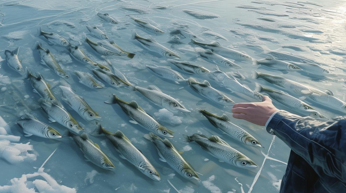 冰滩上的鱼 由人摆布