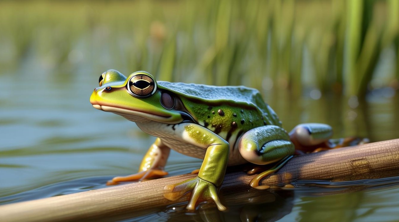 岸边的青蛙 一触即跳