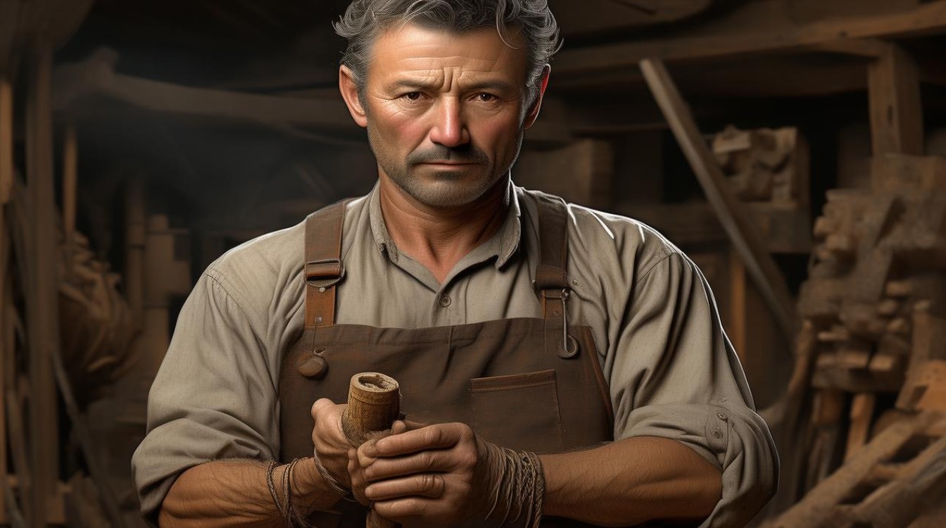 木匠带枷锁 自作自受