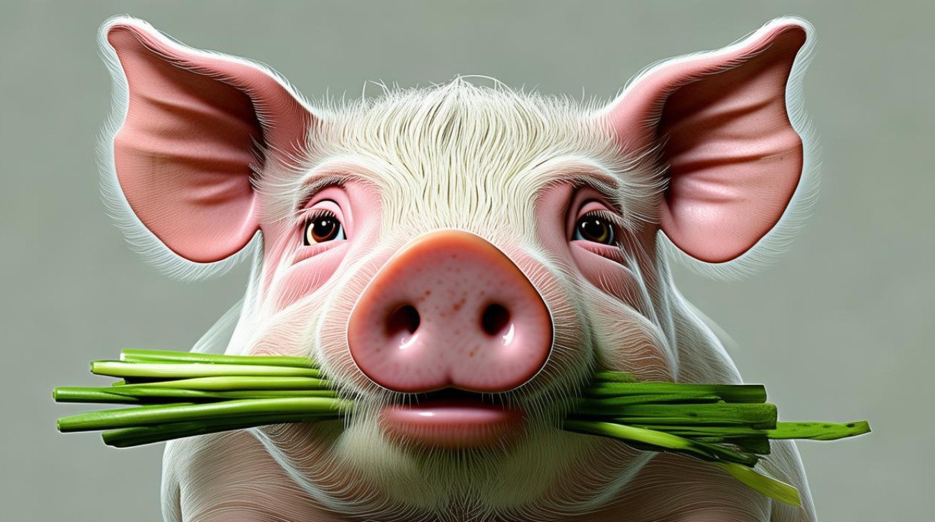 猪鼻子插葱 装相（象）