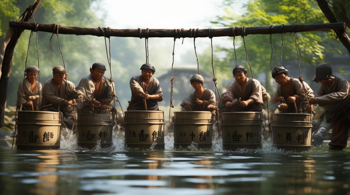 十五个吊桶打水 七上八下