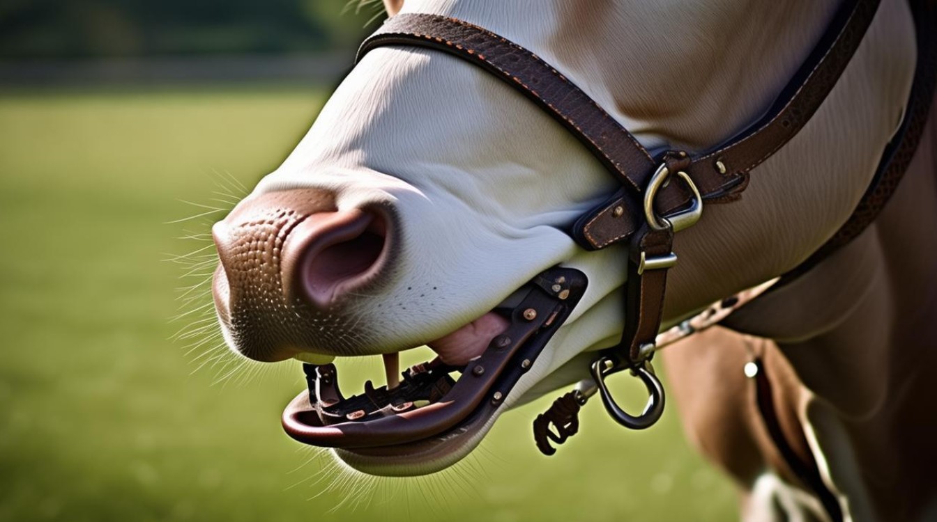 马嚼子戴在牛嘴上 胡勒