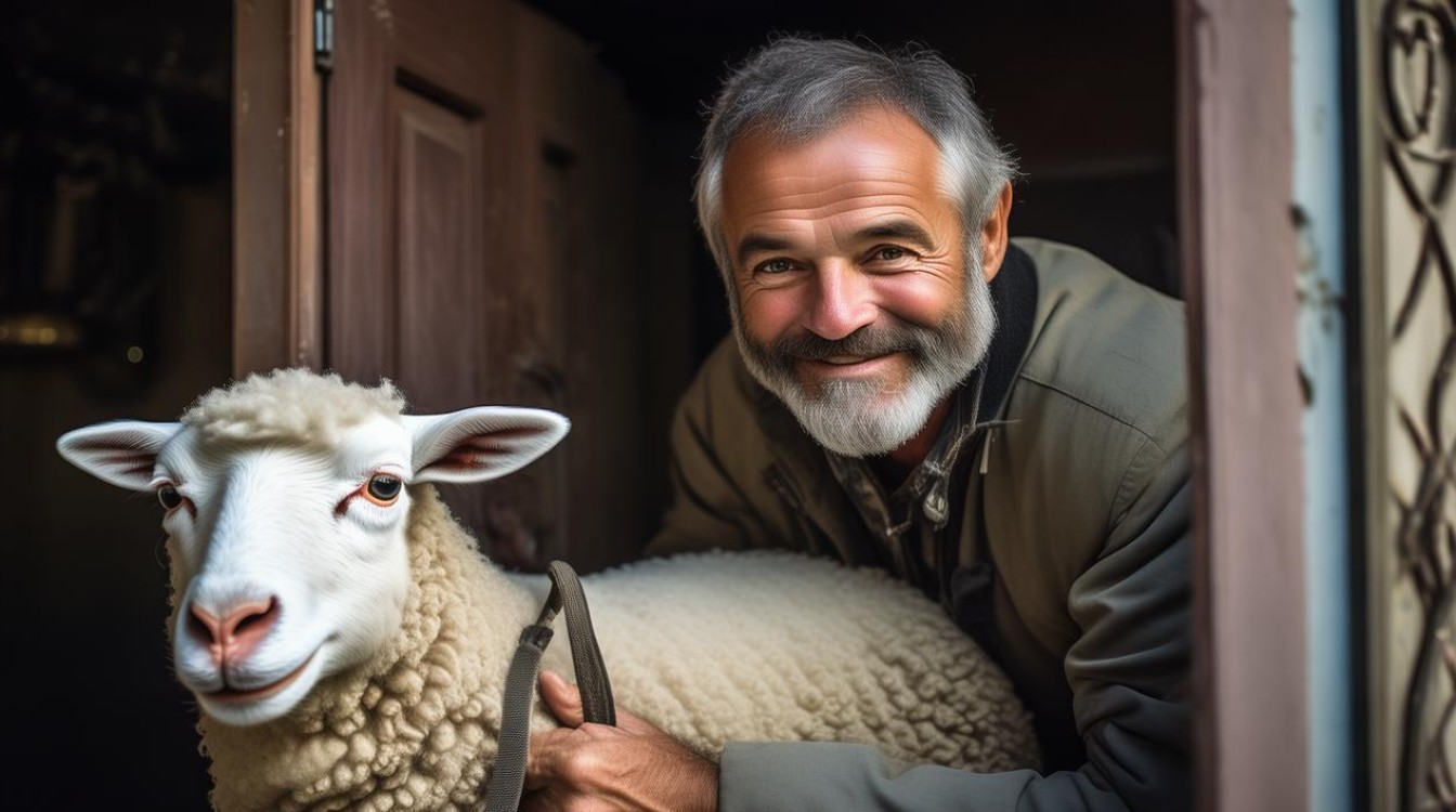 牵着羊进照相馆 出洋（羊）相