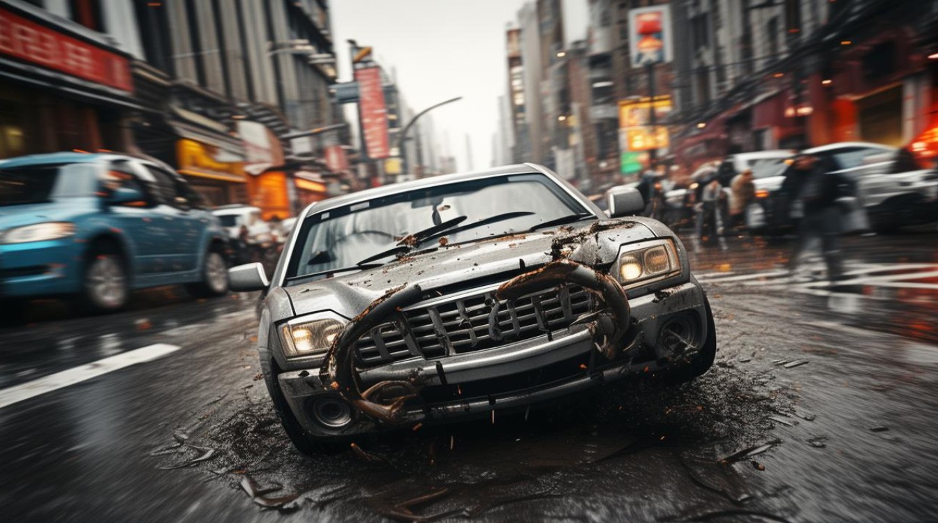 汽车坏了方向盘 横冲直撞